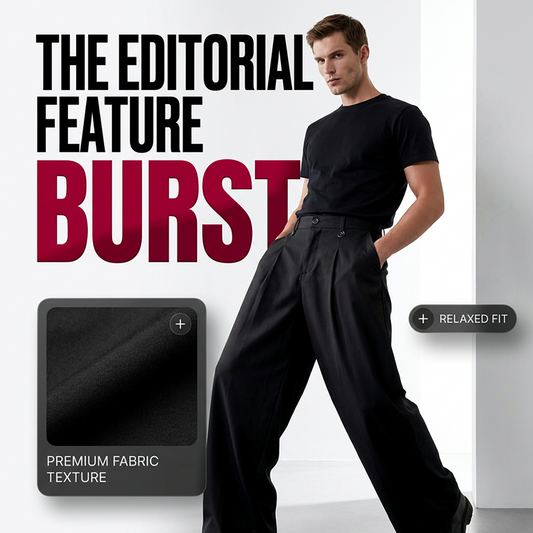 Pantaloni de costum pentru bărbați, croială clasică, cu talie largă