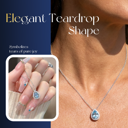 💎✨ Colier Elegant cu Picătură Albastră – O Notă de Raffinament pentru Ținuta Ta! 👗💙