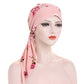 👒 REDUCERE DE 50% PENTRU O PERIOADĂ LIMITATĂ! ✨ Eșarfă turban pentru femei cu imprimeu floral, deja legată – moale, elastică, versatilă 🌸