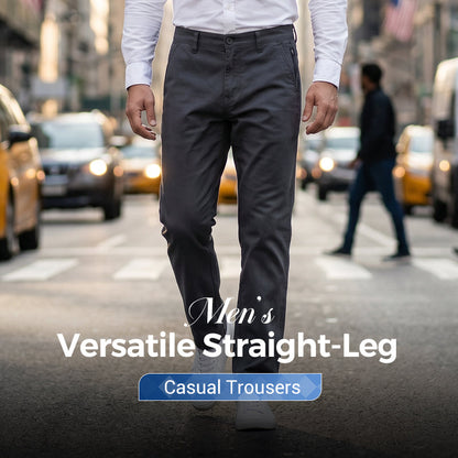 Pantaloni casual versatili pentru bărbați, cu croi drept
