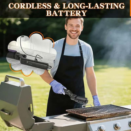 Vezeték nélküli elektromos barbecue grill tisztító kefe
