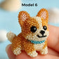 🎨🐶 Set de asamblare 3D cu mărgele colorate în formă de cățeluș – 50% REDUCERE! Mărgele colorate, design 3D, distracție creativă pentru mici și mari. 🔥✨
