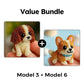 🎨🐶 Set de asamblare 3D cu mărgele colorate în formă de cățeluș – 50% REDUCERE! Mărgele colorate, design 3D, distracție creativă pentru mici și mari. 🔥✨