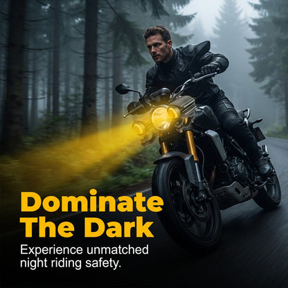 Far auxiliar cu LED-uri pentru motociclete, cu două culori