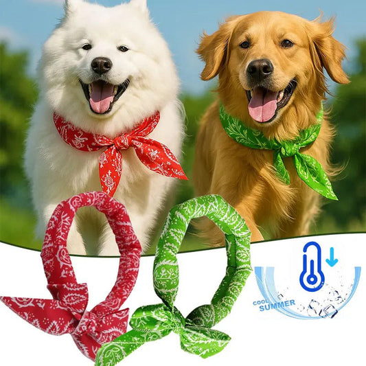 ❄️ Bandă de răcorire pentru animale de companie pe timp de vară – răcorire fizică, reutilizabilă, reglabilă 🌊
