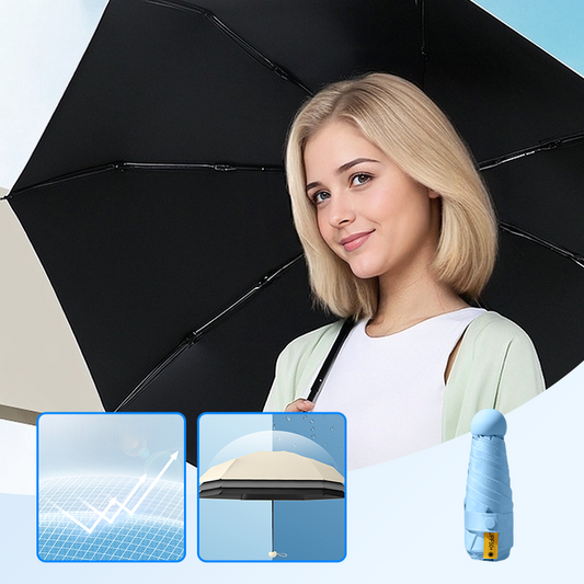 🌂Συμπαγής πτυσσόμενη ομπρέλα με προστασία από την υπεριώδη ακτινοβολία
