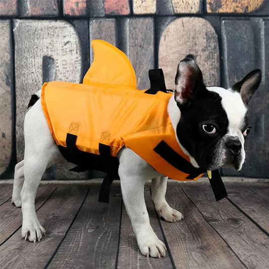 🦈🐶 Vestă de salvare reglabilă pentru câini în formă de rechin – Cățelul tău va arăta „fin-tastic”!