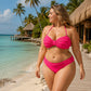 👙Női magas derekú fonott bikiniszett, bandeau stílusú fürdőruha