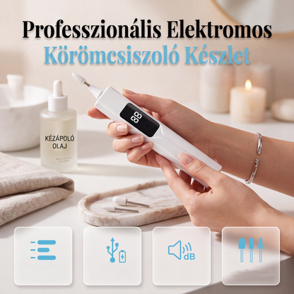 💅 Professzionális elektromos körömfúró készlet – Precíz, állítható sebességű – Utánvét ✨